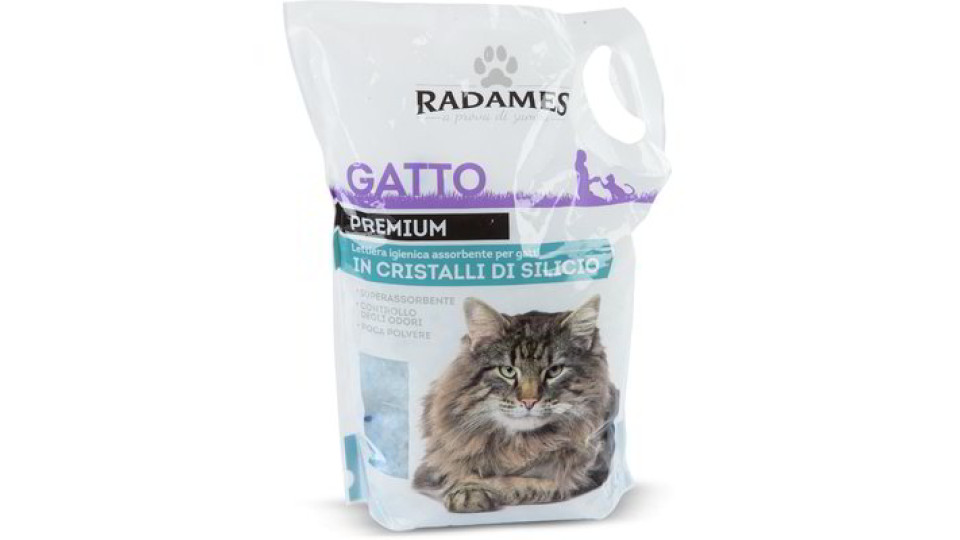 Lettiera premium in cristalli di silicio per gatto