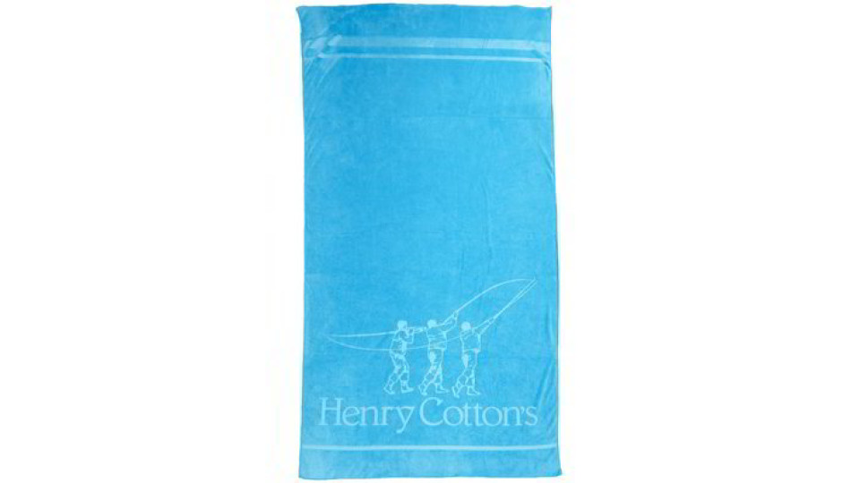 Telo in microfibra "Henry Cotton's" - Azzurro