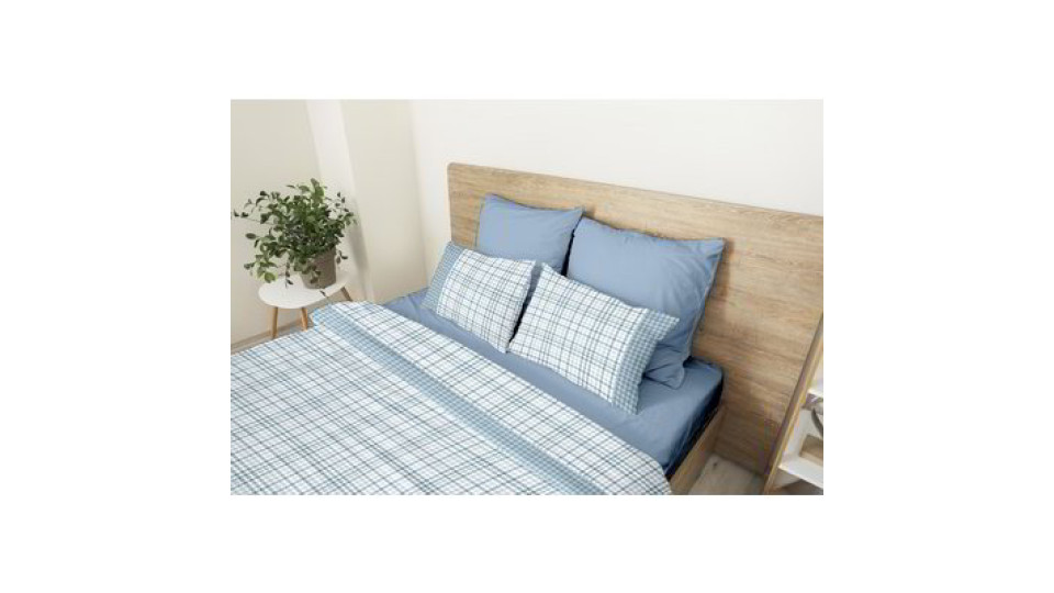 Completo letto matrimoniale - Azzurro