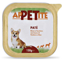 Patè tacchino, verdure e riso per cane