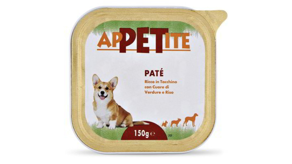 Patè tacchino, verdure e riso per cane