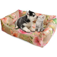 Cuccia rettangolare grande per animali domestici - Fiori