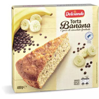 Torta banana e gocce di cioccolato fondente