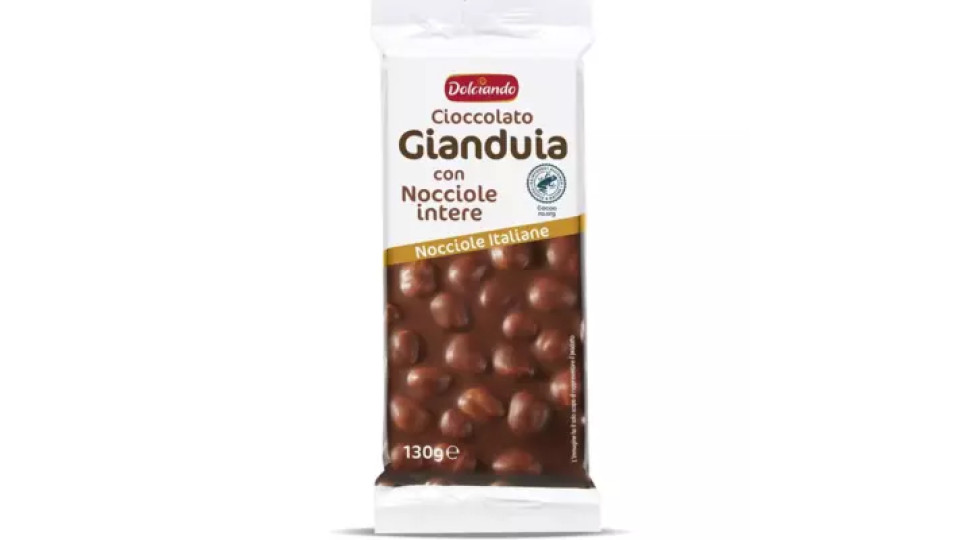 Tavoletta cioccolato gianduia con nocciole intere