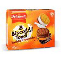 Biscotti Tondi Vaniglia Cacao 8pz 