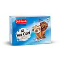 12 Mini Coni Panna E Cioccolato 12 X
