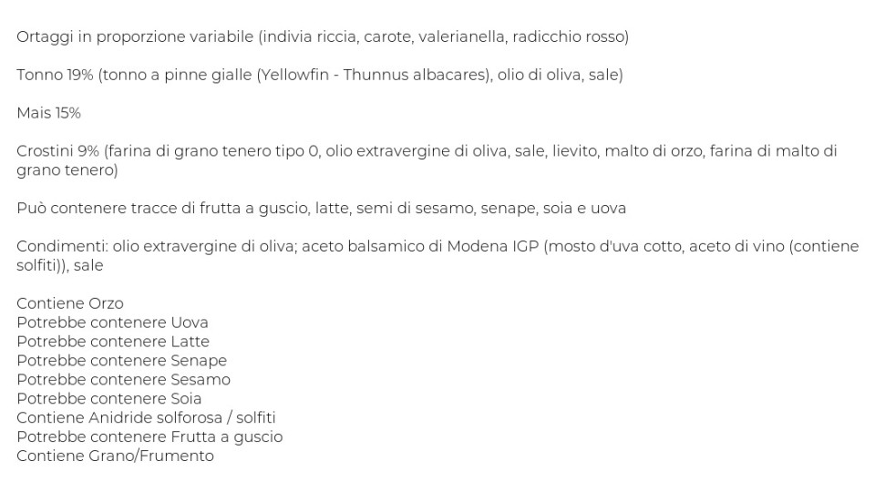 DimmidiSì ...al Piatto unico Insalatona tonno mais crostini