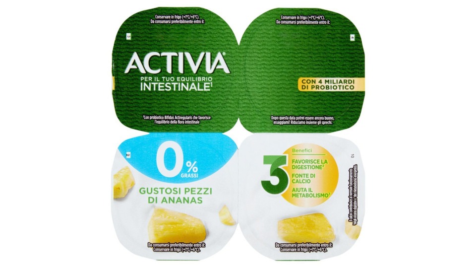 Activia 0% Grassi Ananas in pezzi