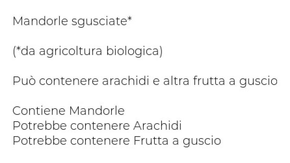 Mandorle Sgusciate Biologiche