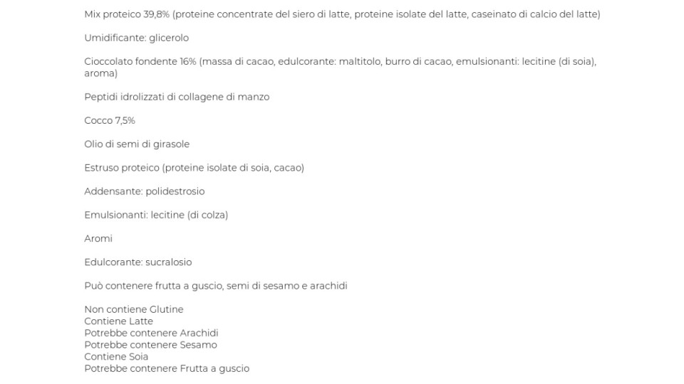 Cioccolato fondente cocco rapè
