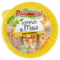 DimmidiSì ...al Piatto unico Insalatona tonno mais crostini