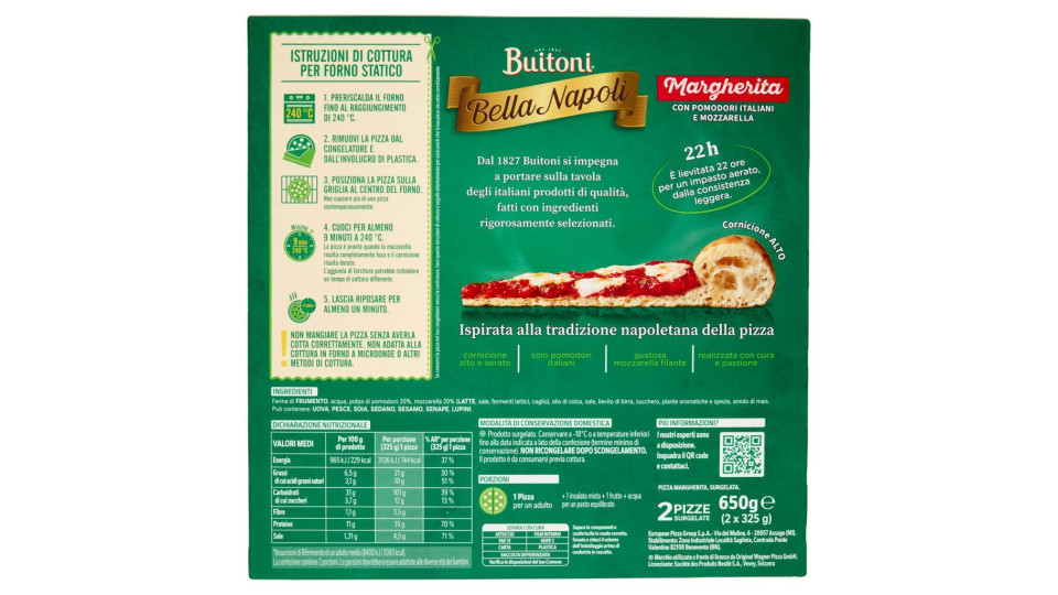 Buitoni, pizza alla Seconda Margherita surgelata