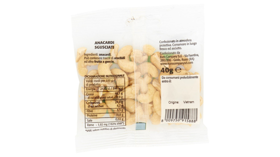 Anacardi Naturali	40 g