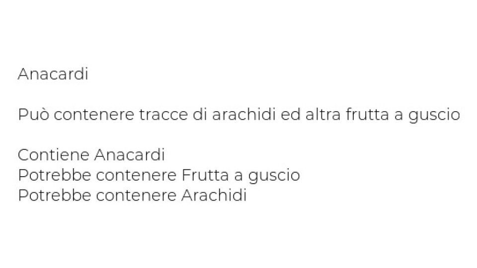 Anacardi Naturali	40 g