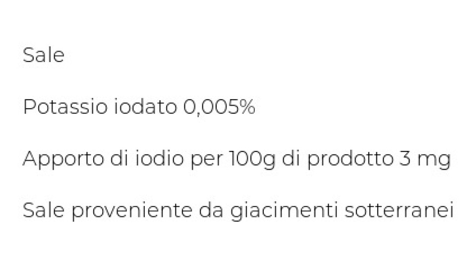 Sale grosso iodato kg 1