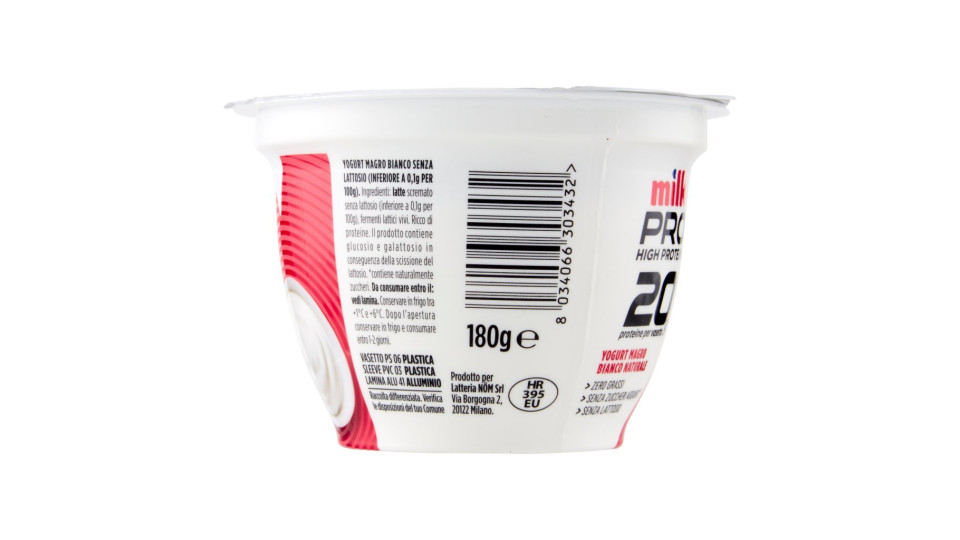 Milk Pro High Protein 15g Yogurt Bianco con Anelli e Granella di Cioccolato 180 g