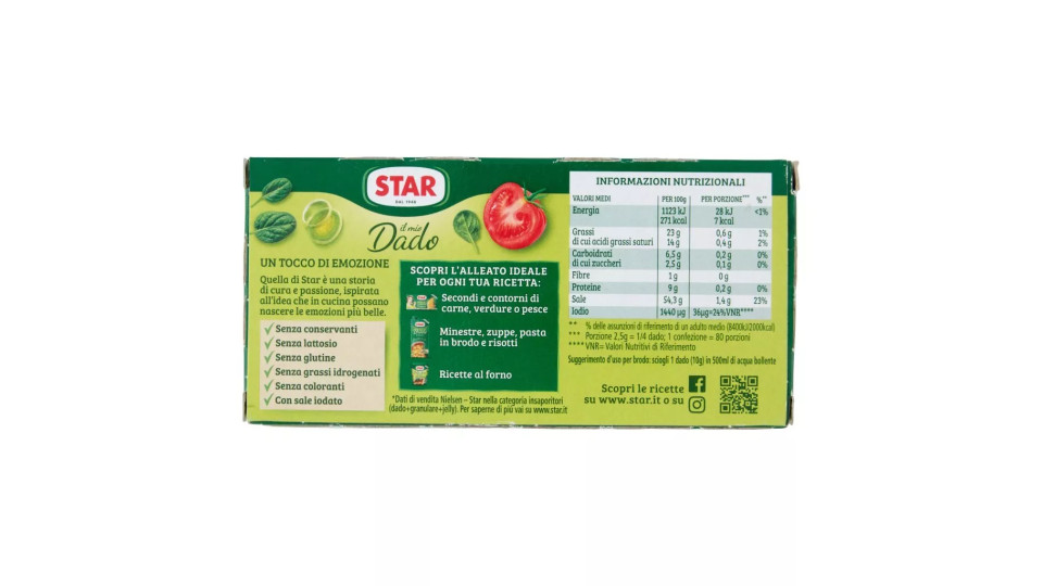 Star, il Mio Dado Vegetale 20 dadi