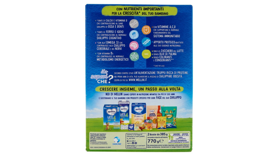 Mellin, Latte Crescita 4 in polvere