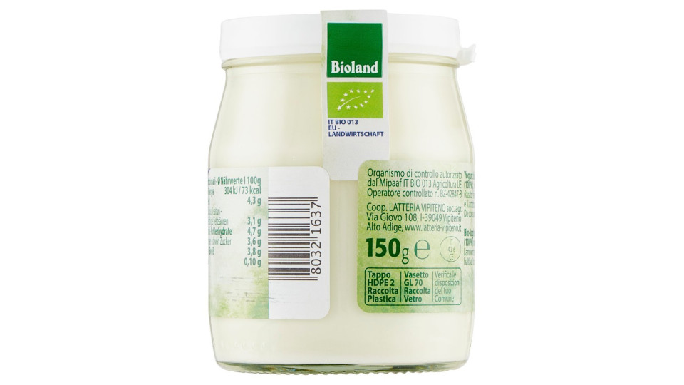 Sterzing Vipiteno, Bio yogurt bianco