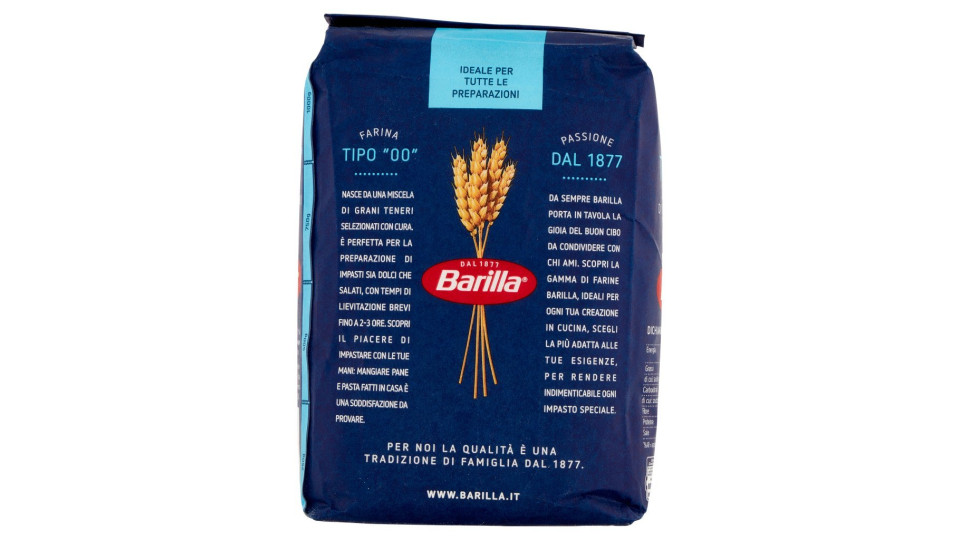 Barilla - Farina, di Grano Tenero Tipo "0", per Pane Rustico e Focaccia 