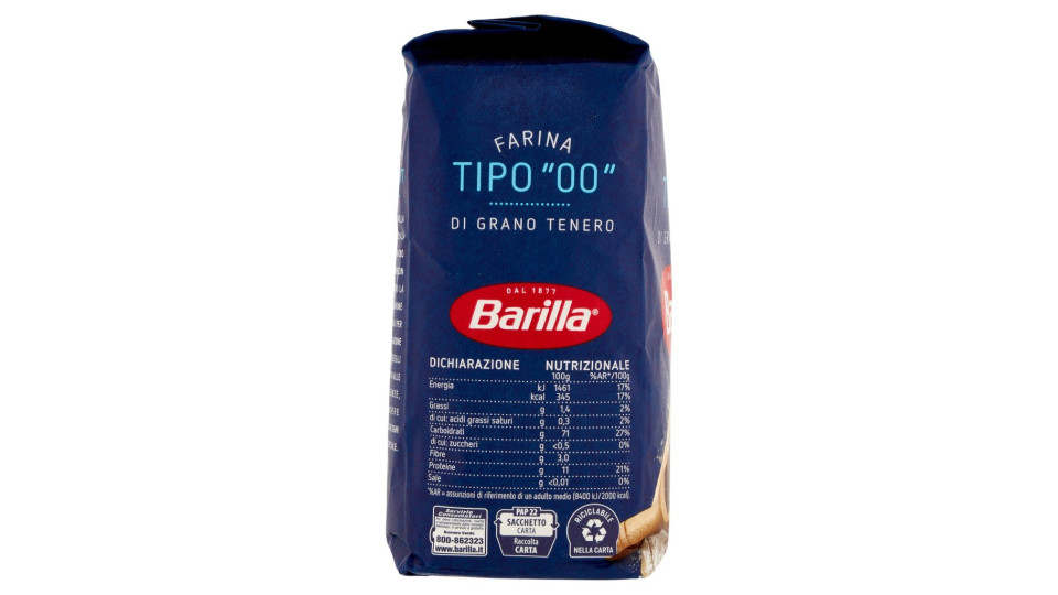 Barilla - Farina, di Grano Tenero Tipo "0", per Pane Rustico e Focaccia 