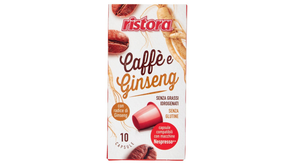 ristora Caffè e Ginseng 10 capsule compatibili con macchine Nespresso*
