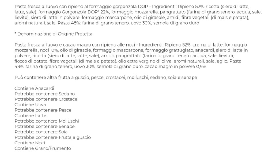 Giovanni Rana Duetto Noci in pezzi - Gorgonzola D.O.P.
