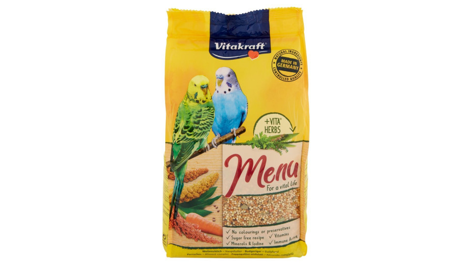 Vitakraft, pappagallini ondulati Premium Menu