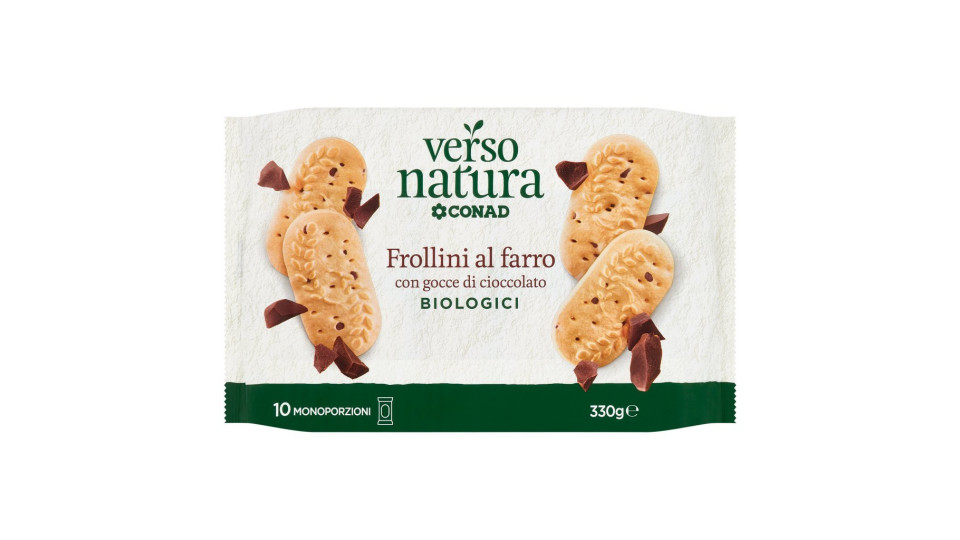 Frollini al farro con gocce di cioccolato