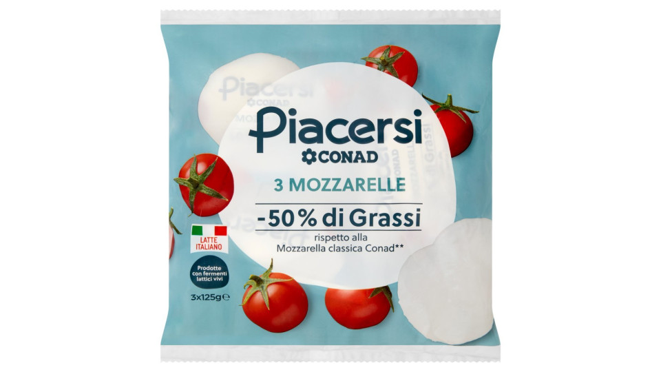 3 Mozzarelle -50% di Grassi 3 x 125 g