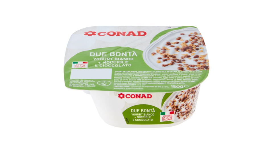 Due Bontà Yogurt Bianco + Nocciole e Cioccolato