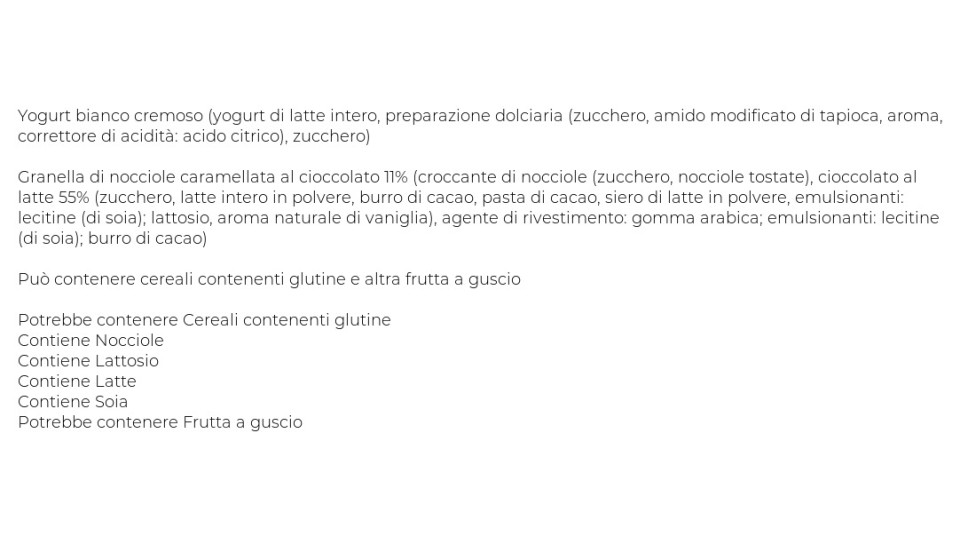 Due Bontà Yogurt Bianco + Nocciole e Cioccolato
