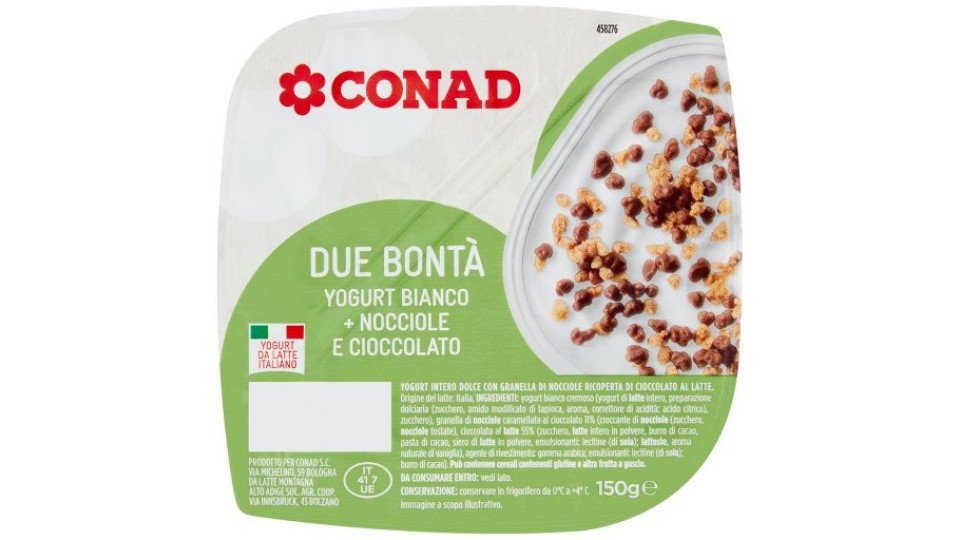 Due Bontà Yogurt Bianco + Nocciole e Cioccolato