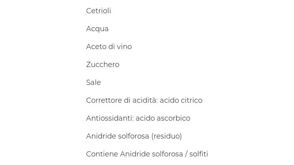 Cetriolini Sottaceto