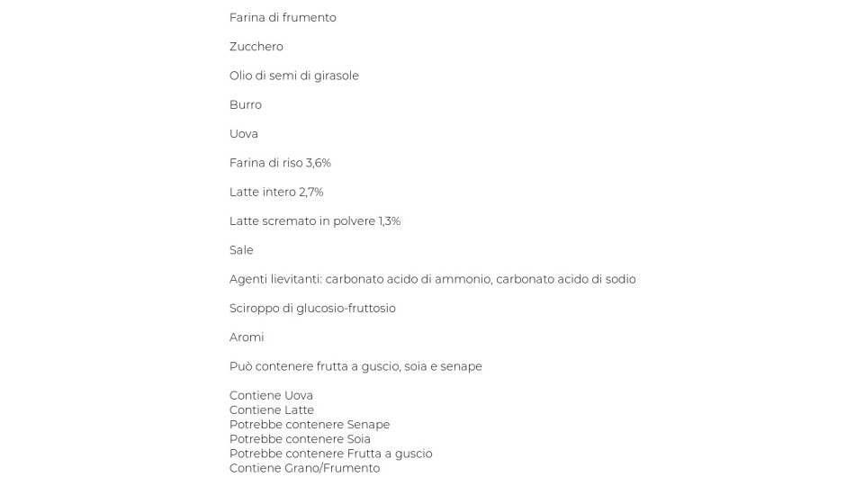 Frollini con Riso e Latte