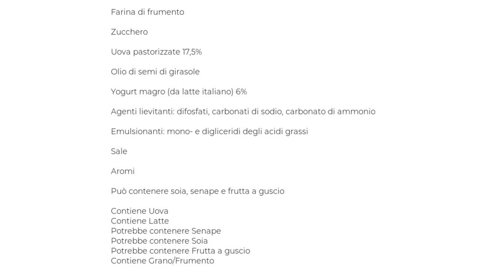 Plumcake con Yogurt Magro 6 x 31,7 g