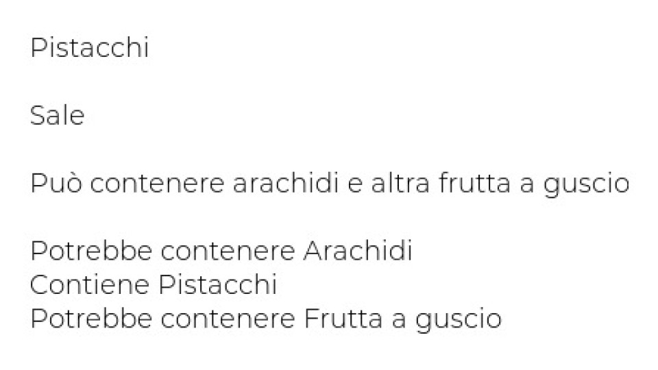 Pistacchi Tostati e Salati