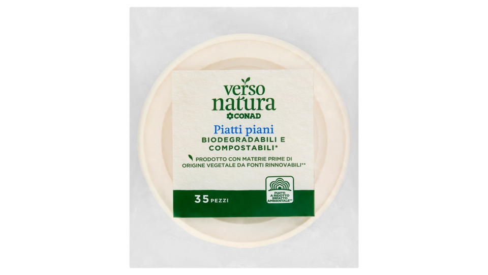 Piatti Piani Biodegradabili e Compostabili* 35 Pz