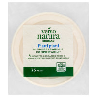 Piatti Piani Biodegradabili e Compostabili* 35 Pz