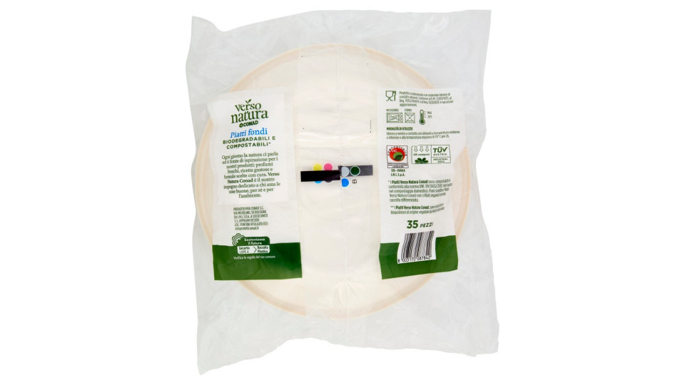 Piatti Fondi Biodegradabili e Compostabili* 35 Pz