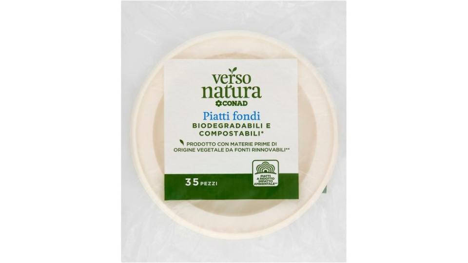 Piatti Fondi Biodegradabili e Compostabili* 35 Pz