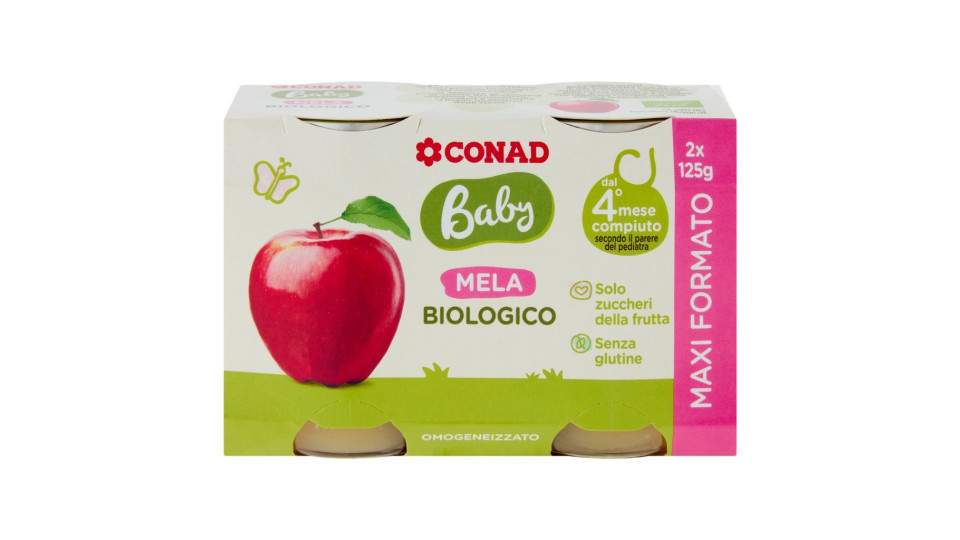 Baby Mela Biologico Omogeneizzato 2 x 125 g