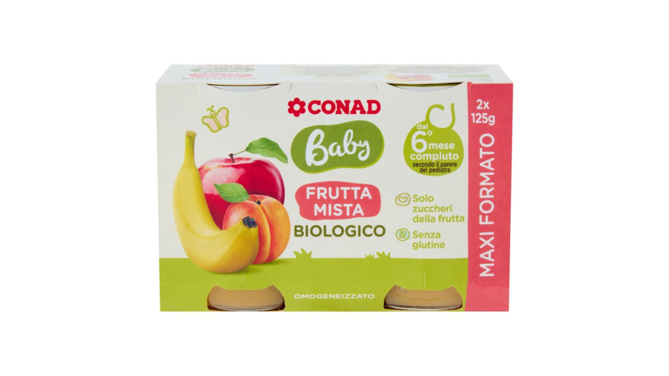 Baby Frutta Mista Biologico Omogeneizzato 2 x 125 g