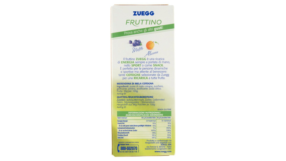 Zuegg, Fruttino snack-break mirtillo