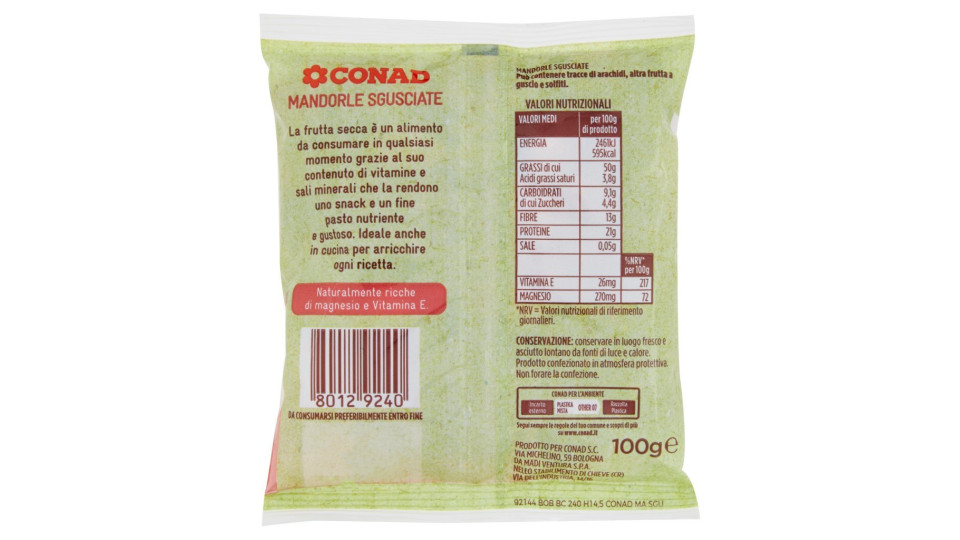 Noberasco, Bio mandorle sgusciate