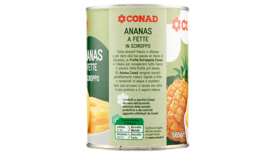Esselunga, ananas a fette allo sciroppo