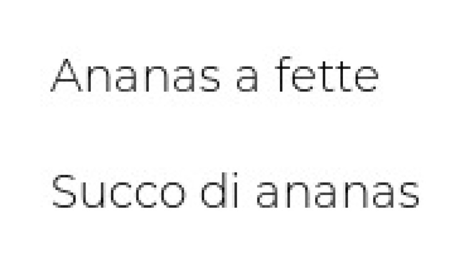 Esselunga, ananas a fette in puro succo di ananas