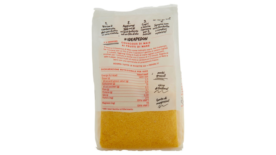Pedon, 5 Minuti cous cous di mais