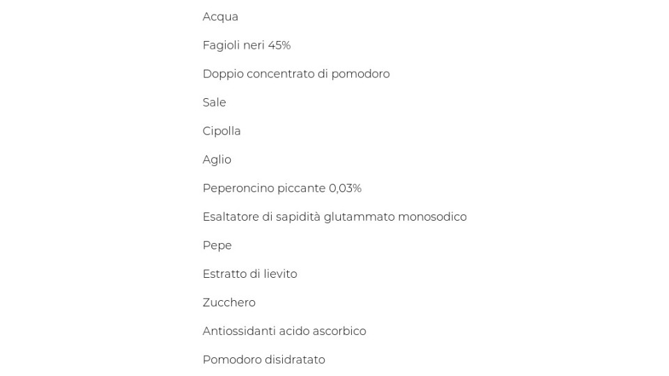 D'Amico Montello, frijoles conditi fagioli neri alla messicana