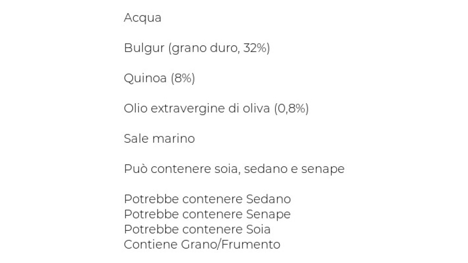 Pedon, I salvaminuti bulgur e quinoa